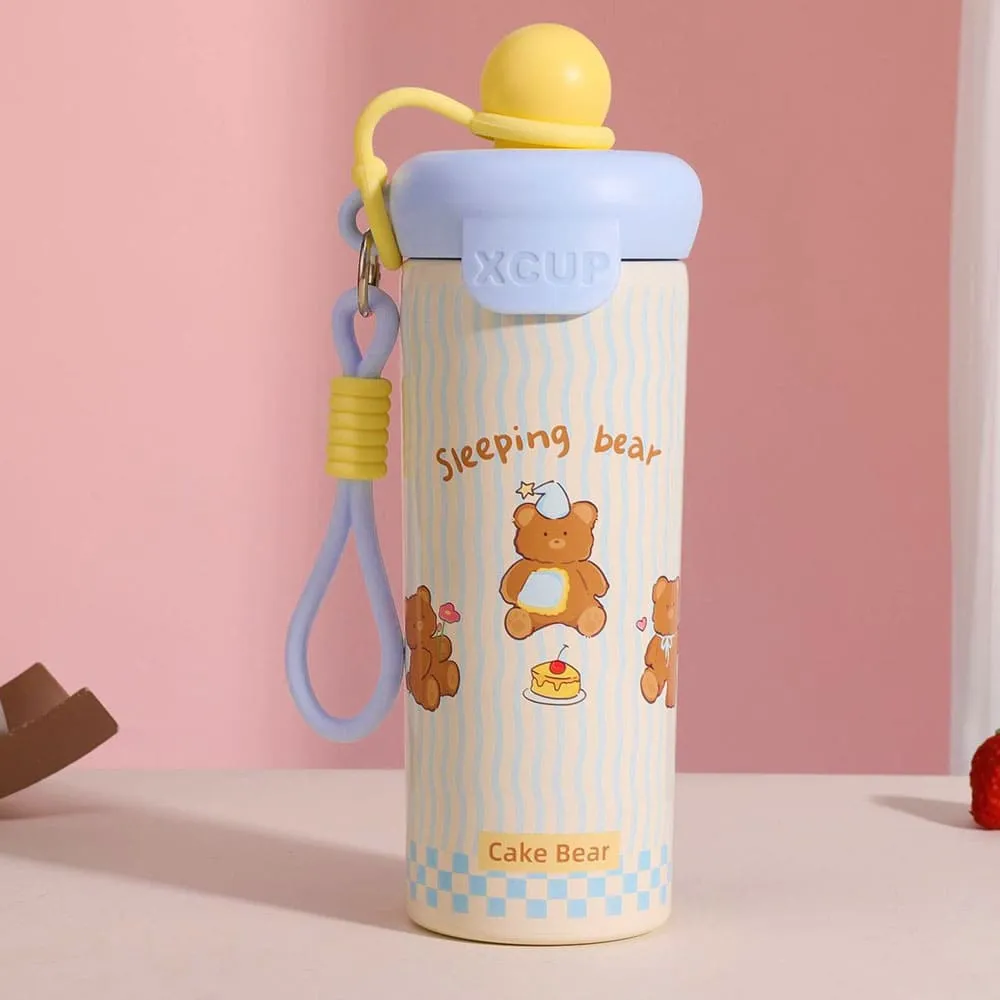 StarAndDaisy Kids Sipper Bottle bear print blue yellow