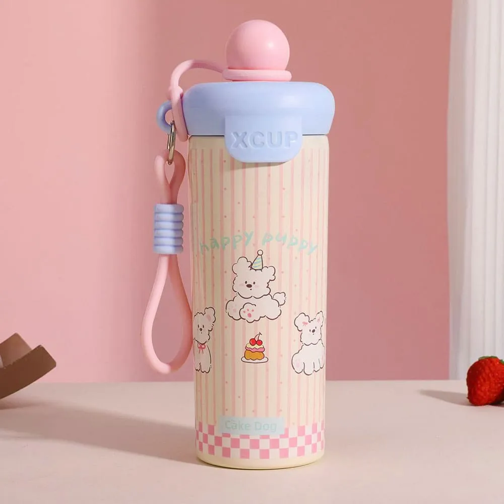 StarAndDaisy Kids Sipper Bottle rabbit print Blue Pink