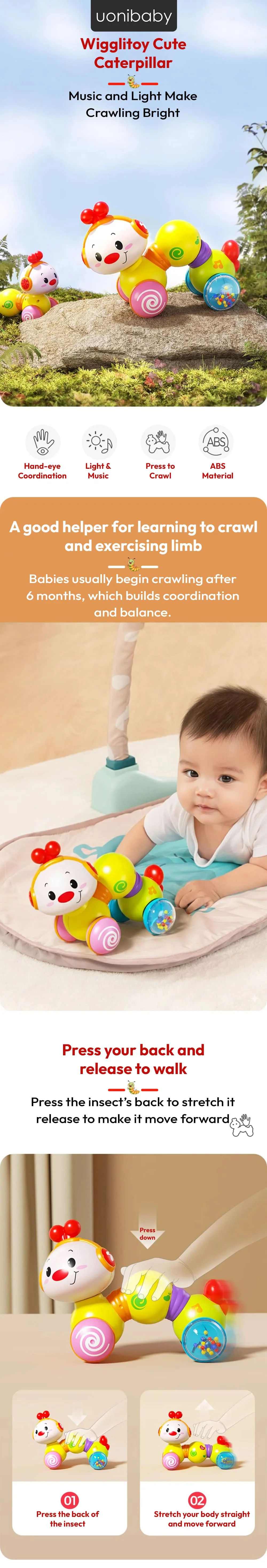 Wiggli Toy Cute Caterpillar