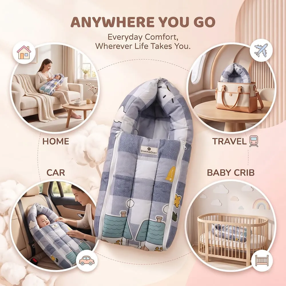 anywhere anytime baby sleeping bag bunny print