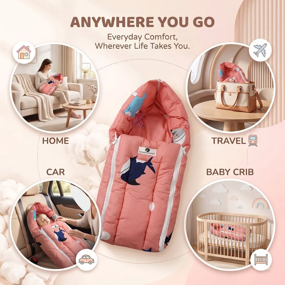 anywhere anytime baby sleeping bag shark print