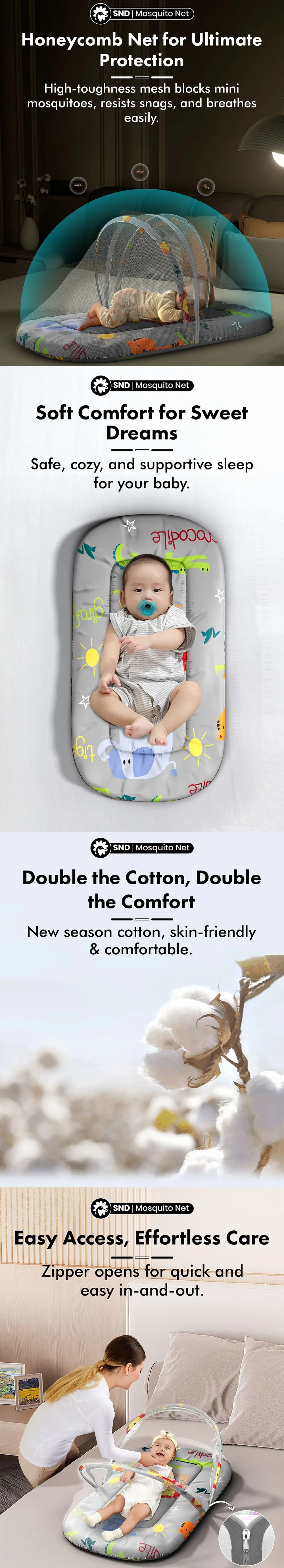 Baby Bed with Mosquito Net