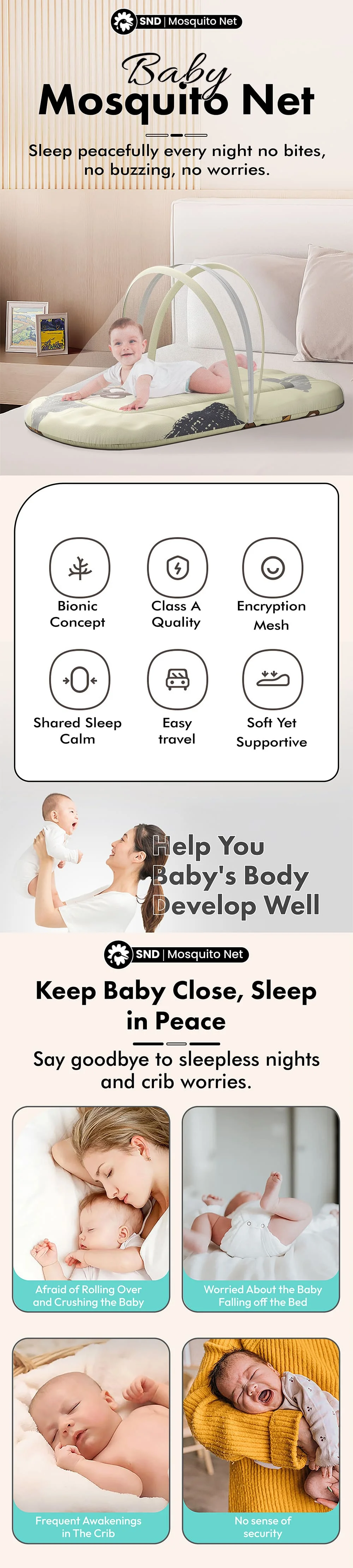 Baby Bed with Mosquito Net