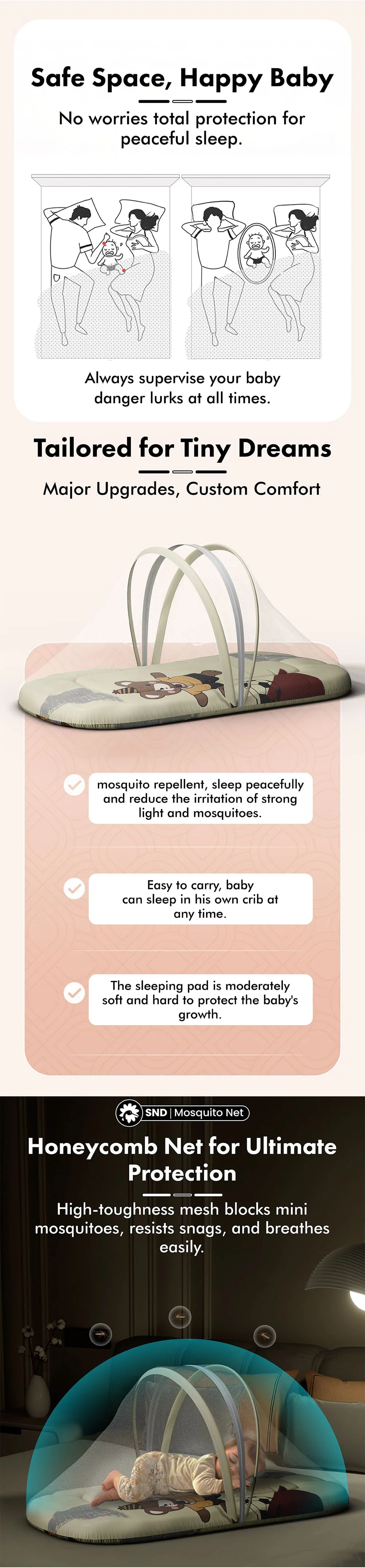 Baby Bed with Mosquito Net