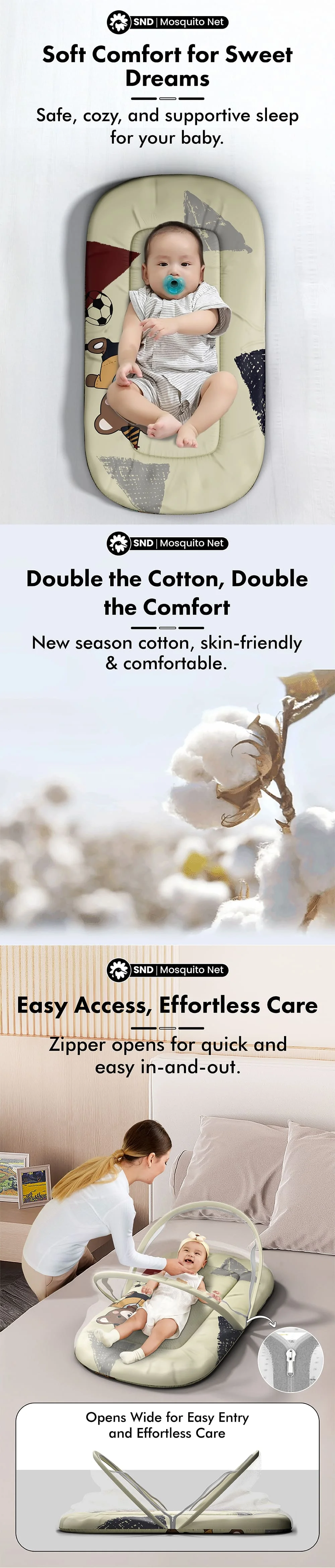 Baby Bed with Mosquito Net