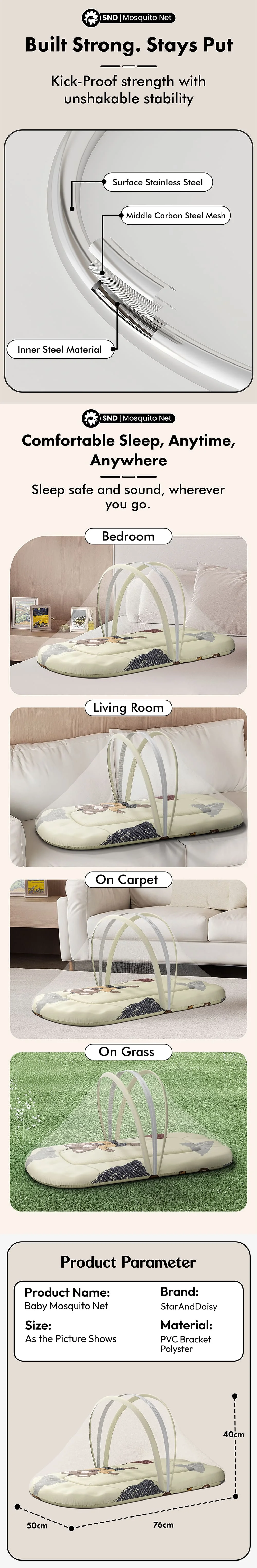 Baby Bed with Mosquito Net