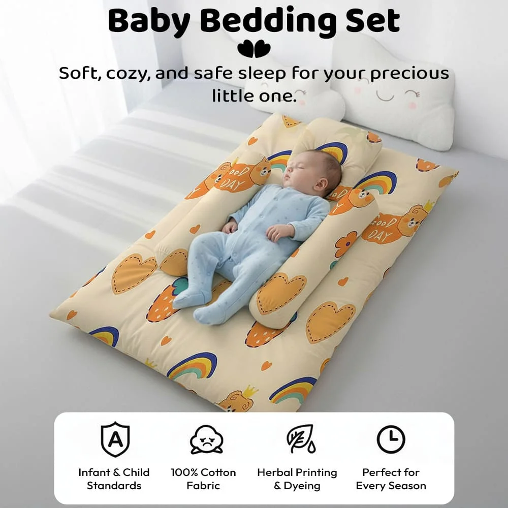 bedding set rainbow print