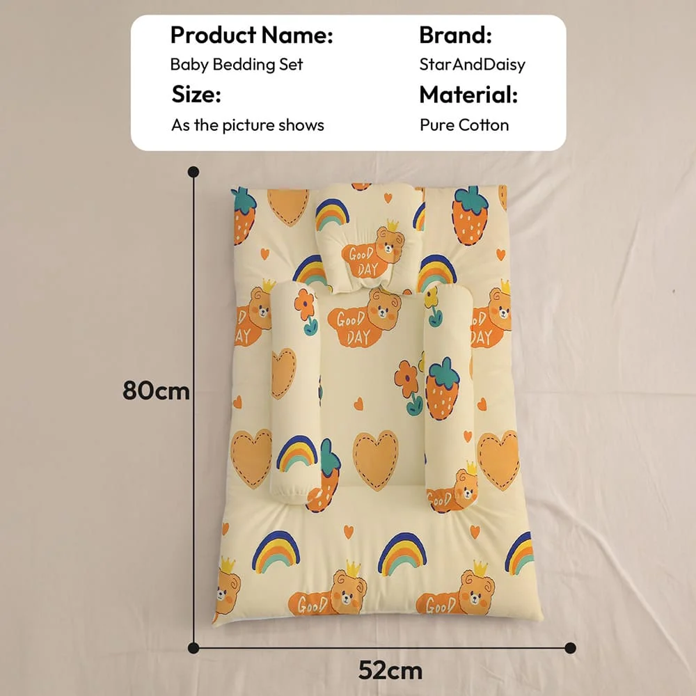 bedding set rainbow print