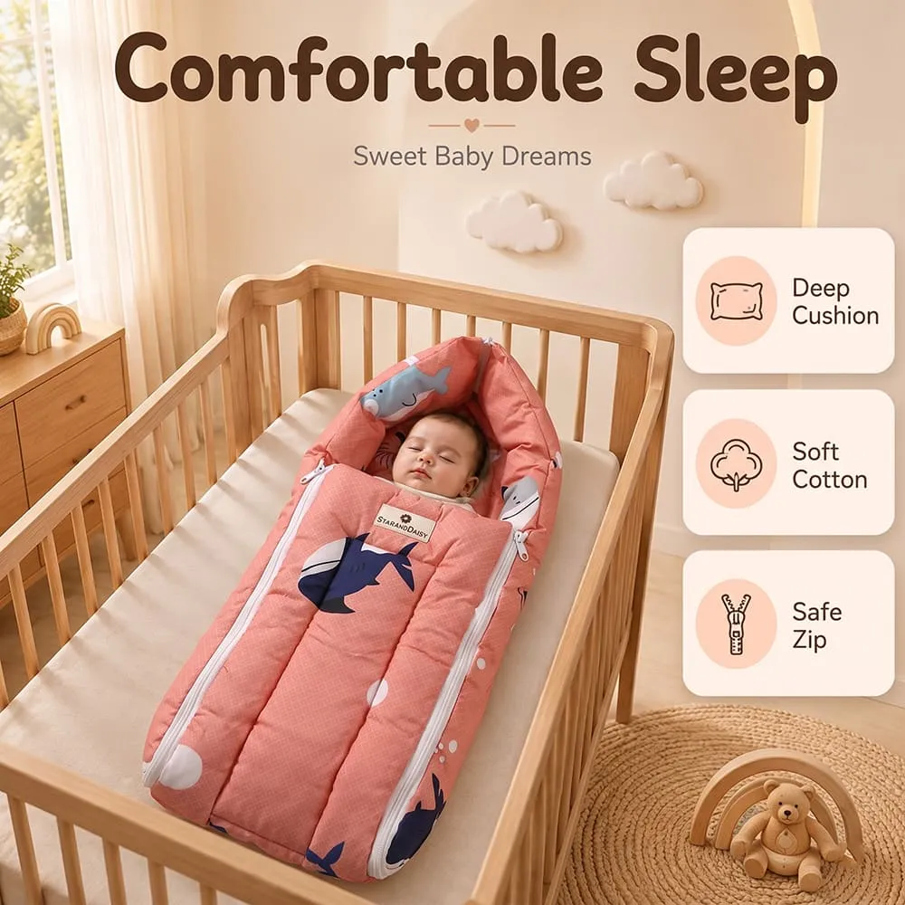 comfortable baby sleeping bag shark print
