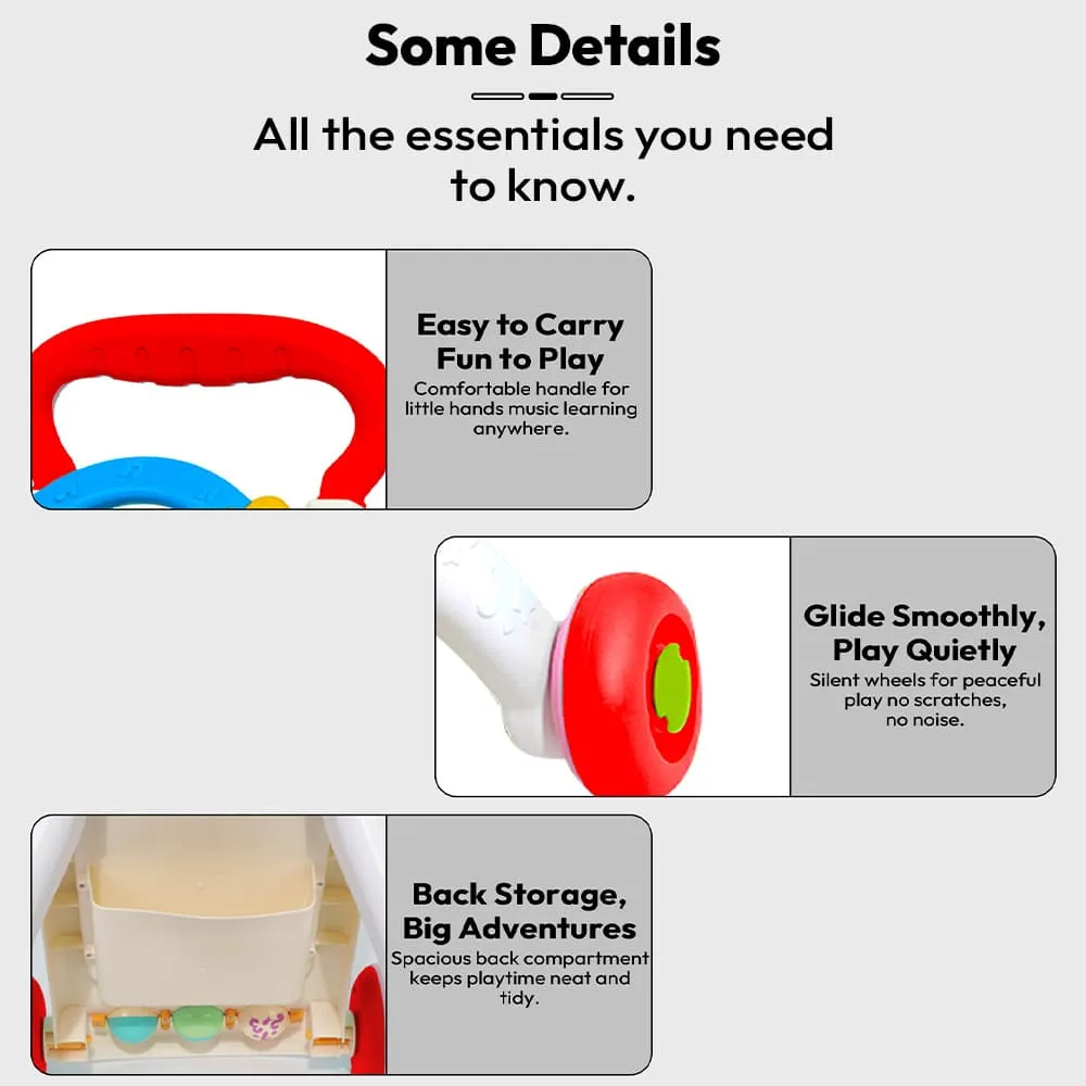 details abbout baby 2 in 1 baby walker with piano