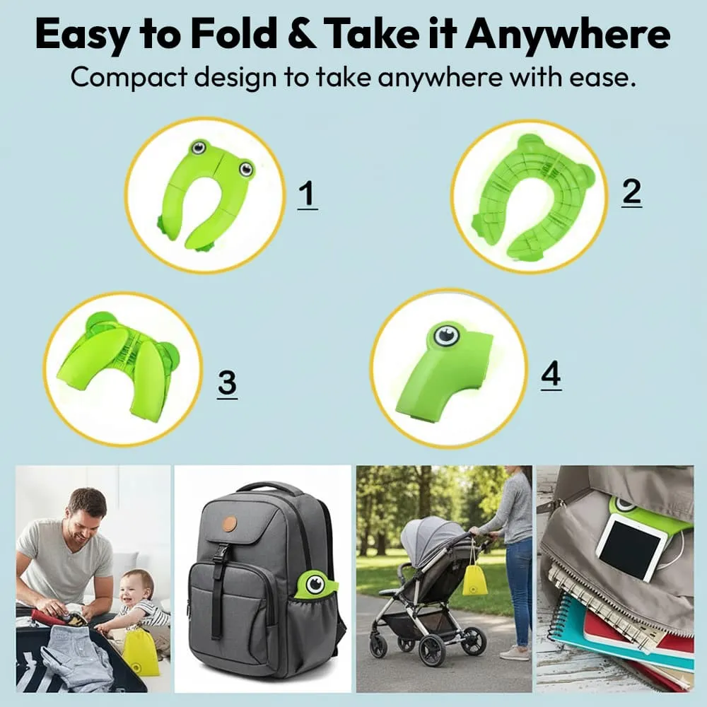 easy to fold and travel with it anywhere frog potty seat copy