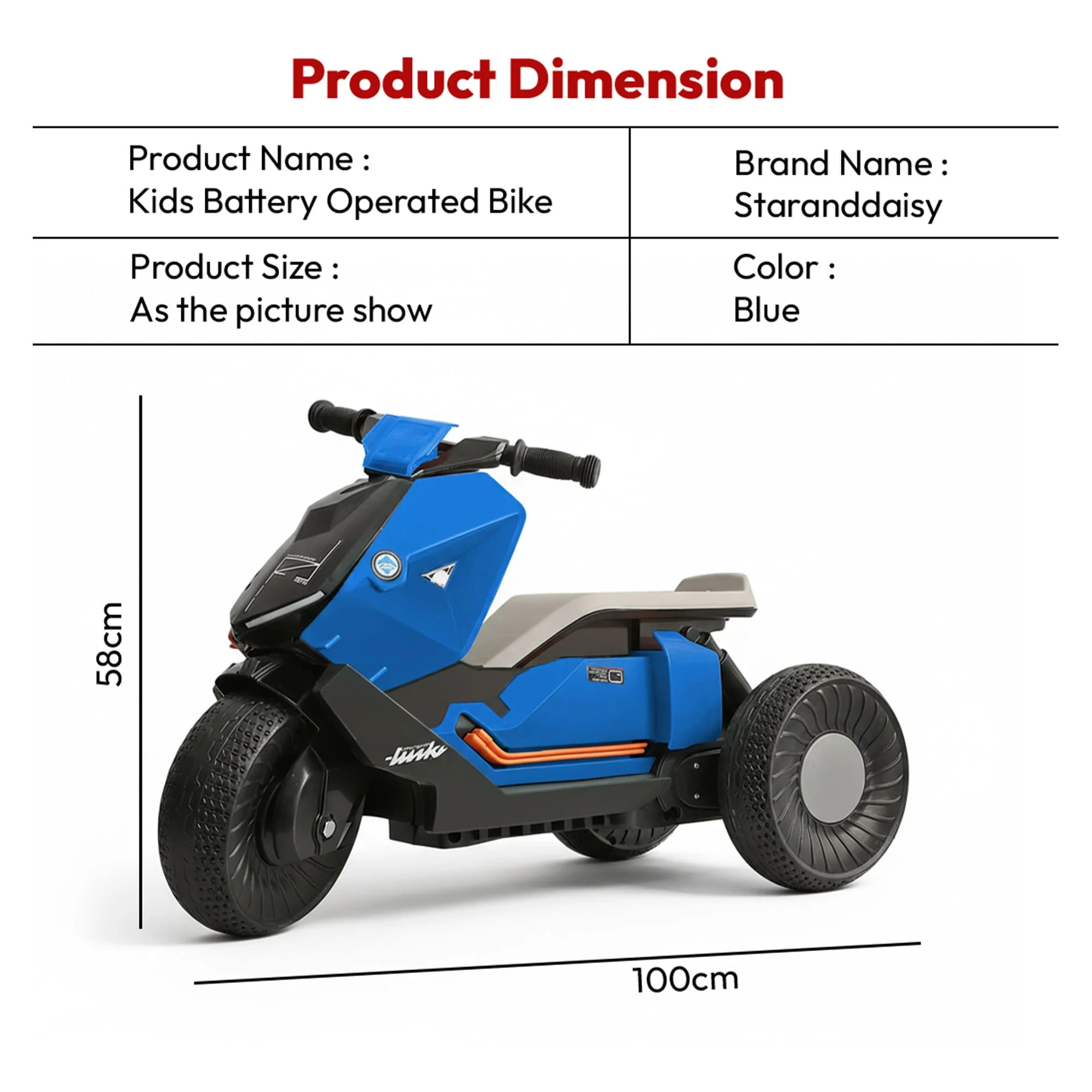 electric bike dimension image