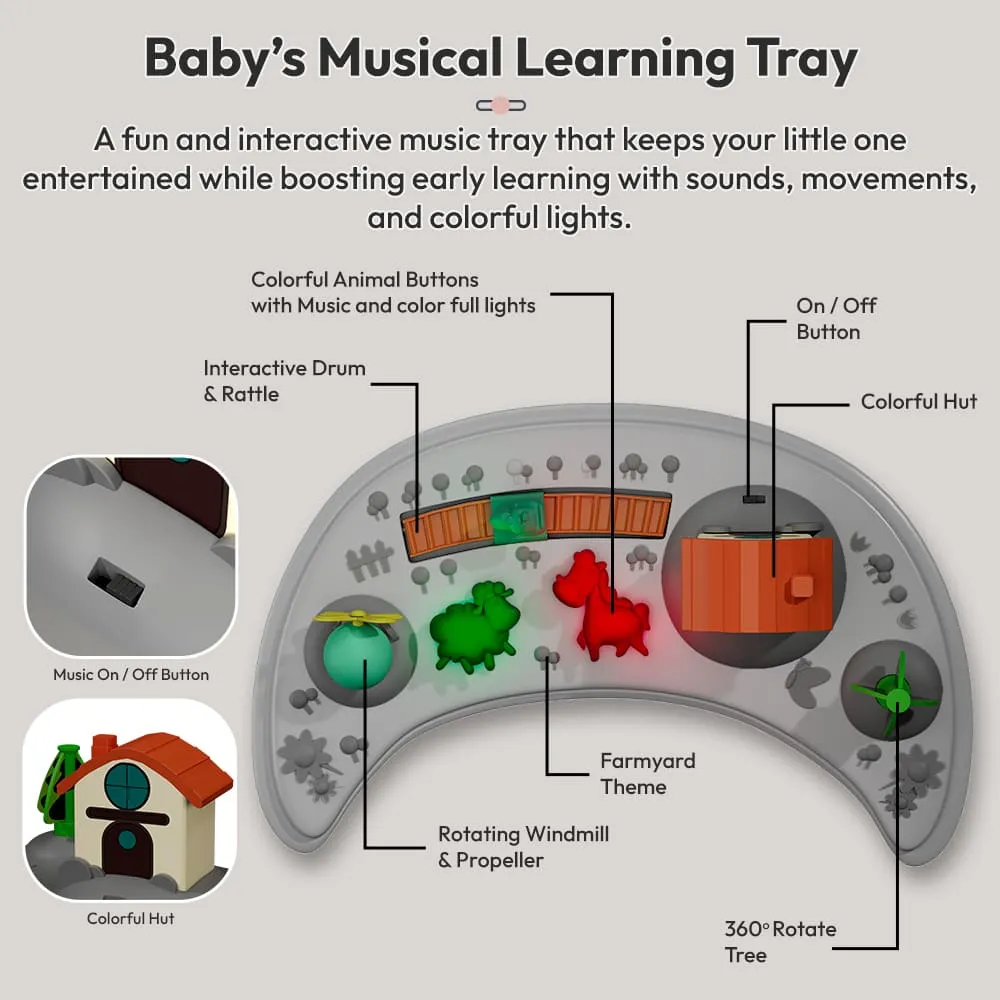 first step baby walker blue musical learning tray