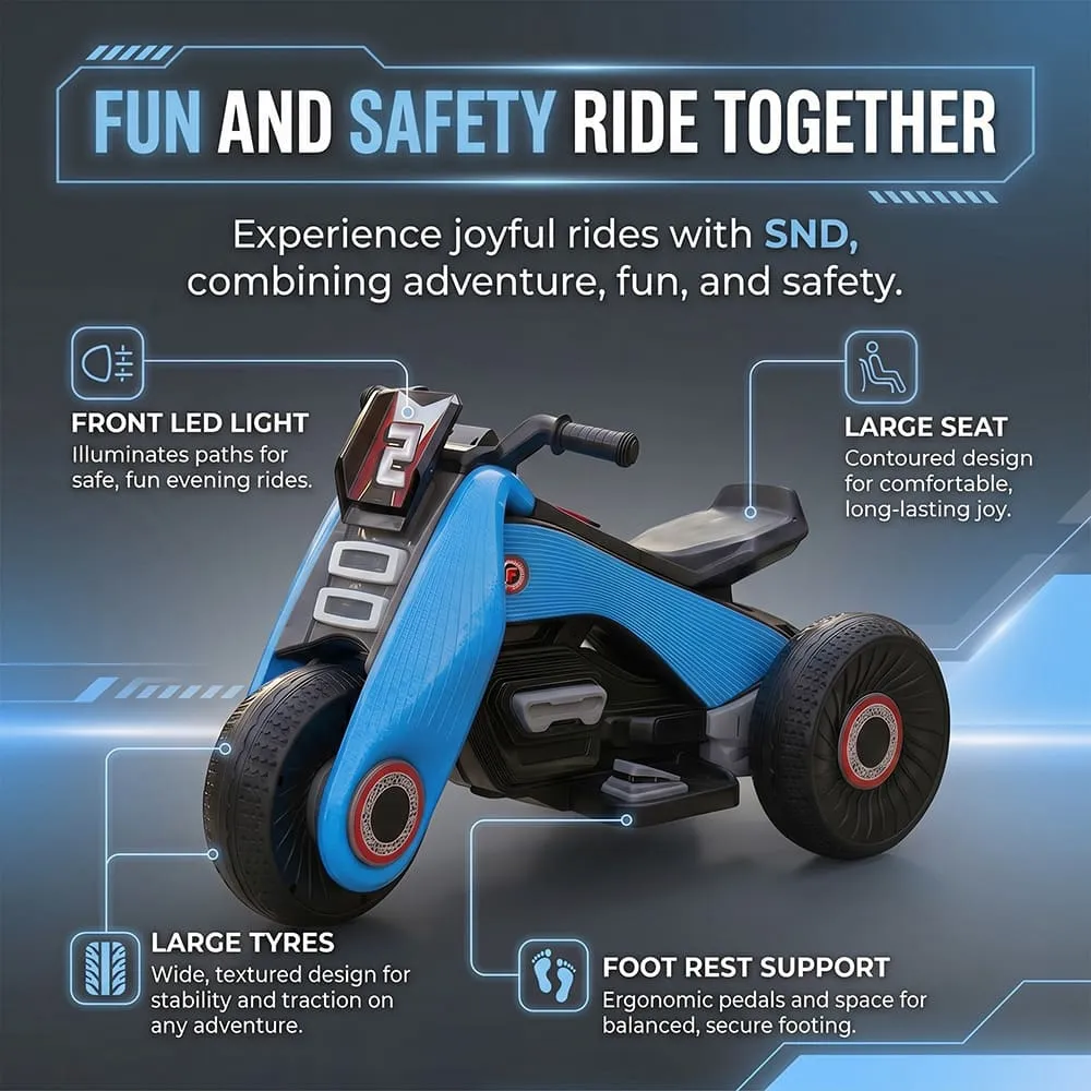 fun and safety Zuno ELectric bike blue