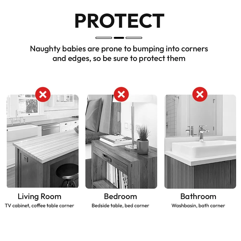 furniture corner safety for baby by Transparent Furniture Edge Guards prism