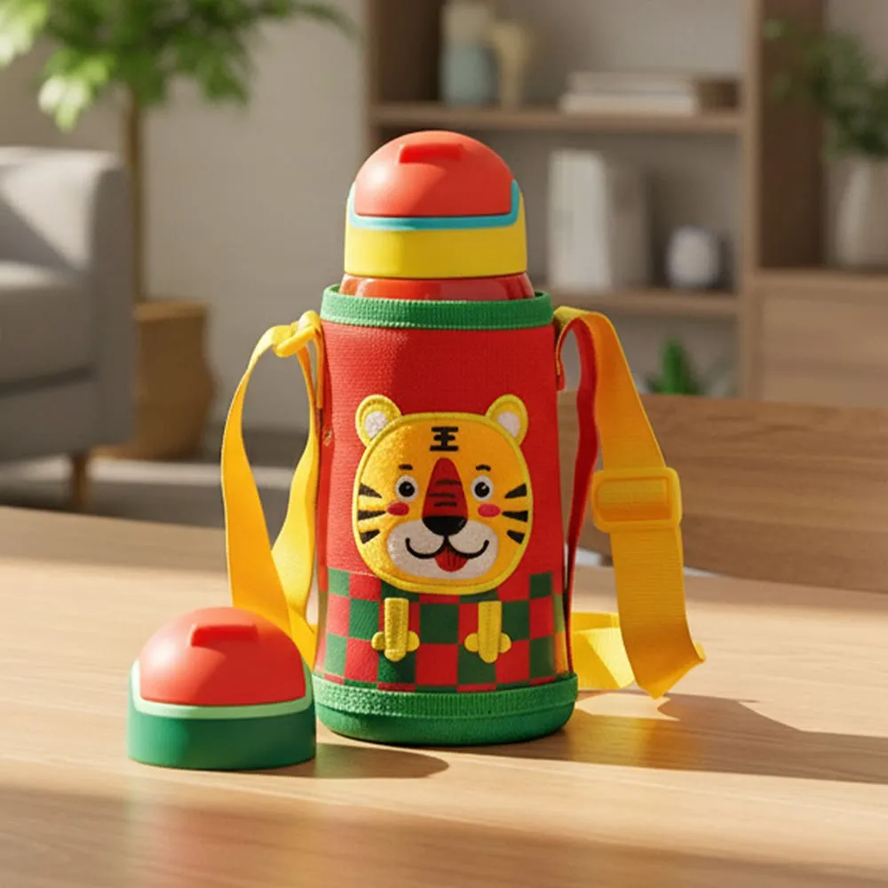 kids water thermos red green