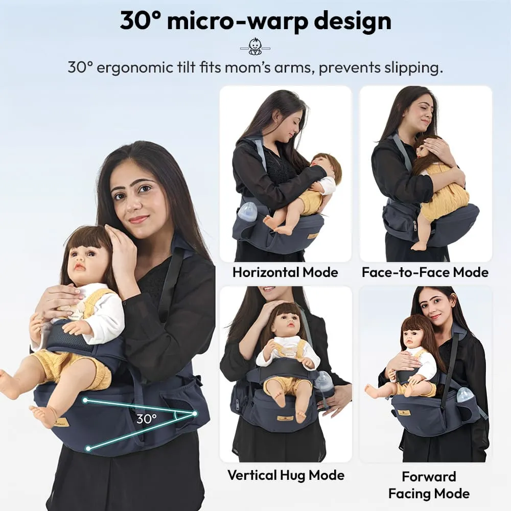 micro wrap design baby carrier grey