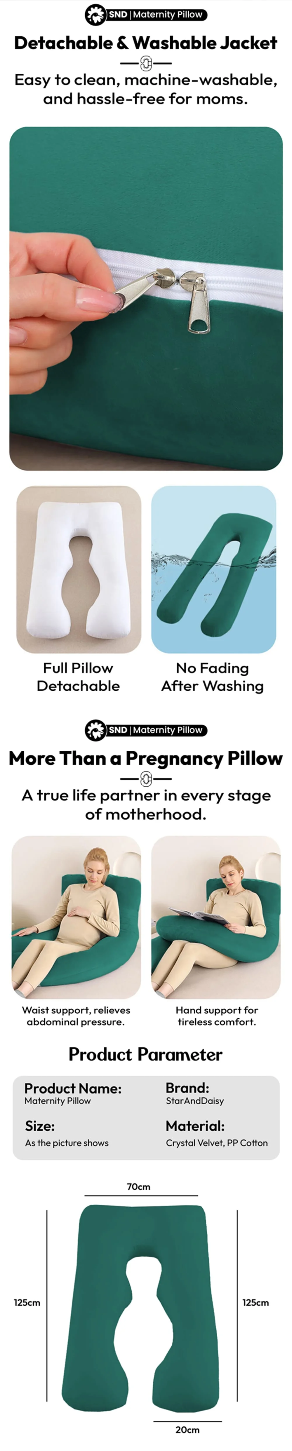 Pregnancy Pillow J Shape