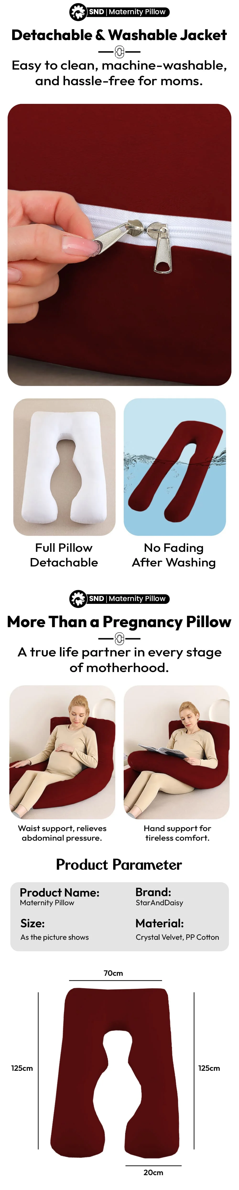 Pregnancy Pillow J Shape