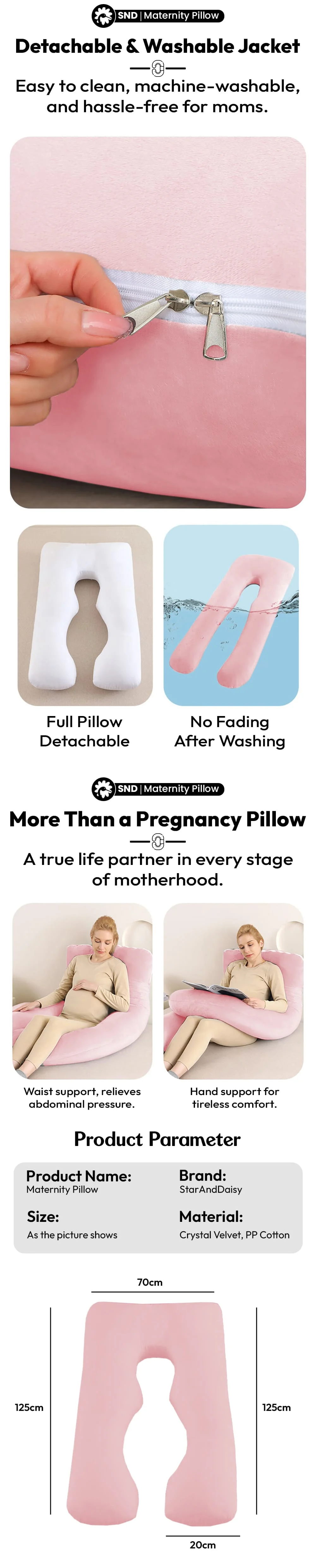 Pregnancy Pillow J Shape