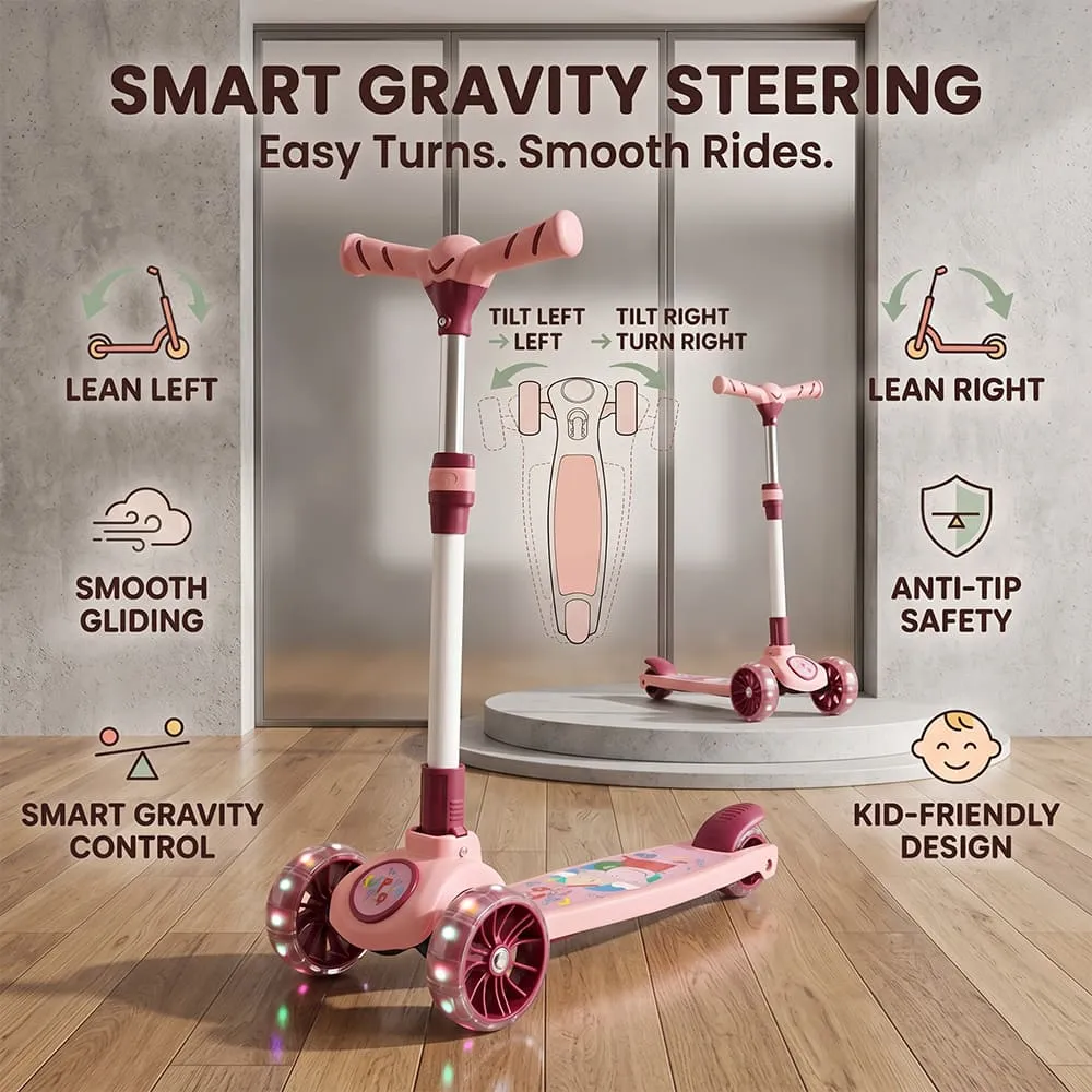 smart gravity with Peppa pig kids scooter pink
