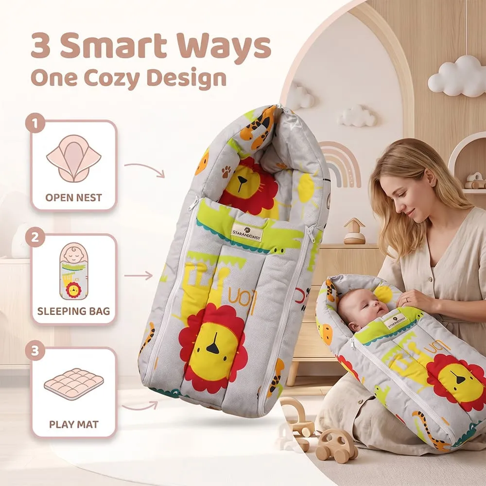 smart way of using baby sleeping bag jungle print