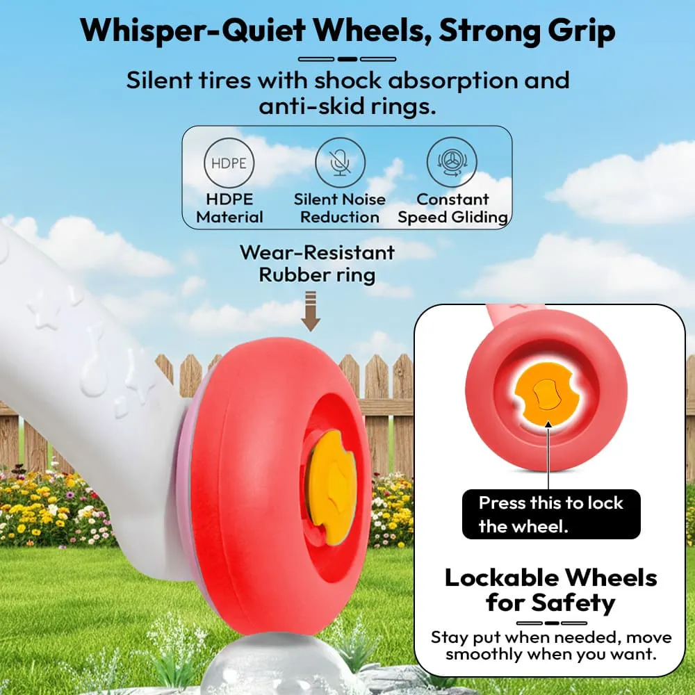 whisper outlet wheels strong grip baby 2 in 1 baby walker with piano
