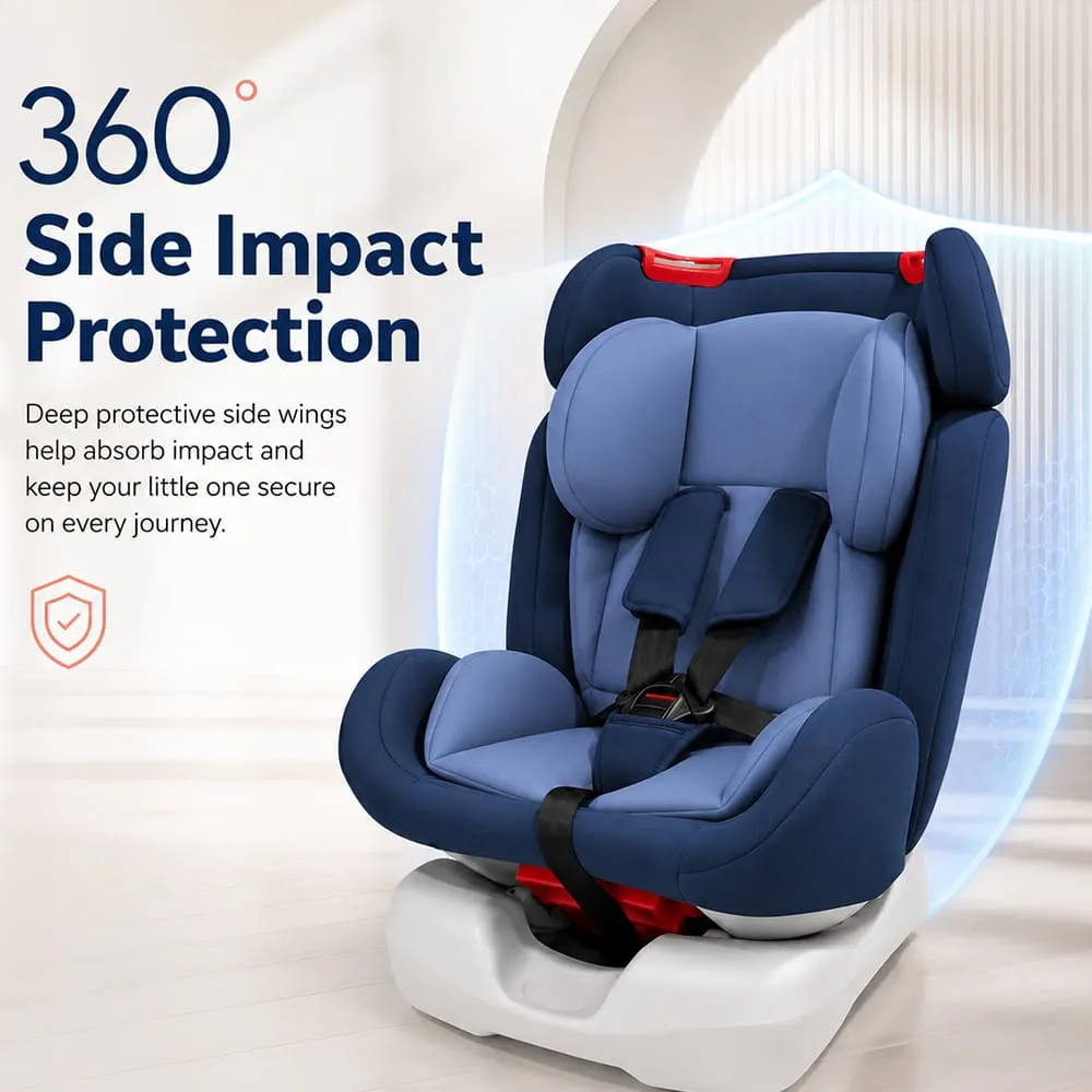 360 degree side impact sacure with baby car seat G401 blue