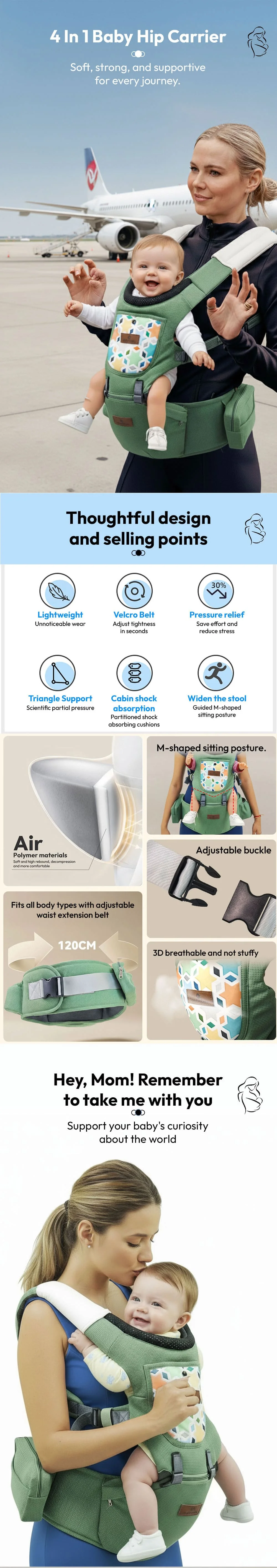 4-in-1 Baby Hip Carrier