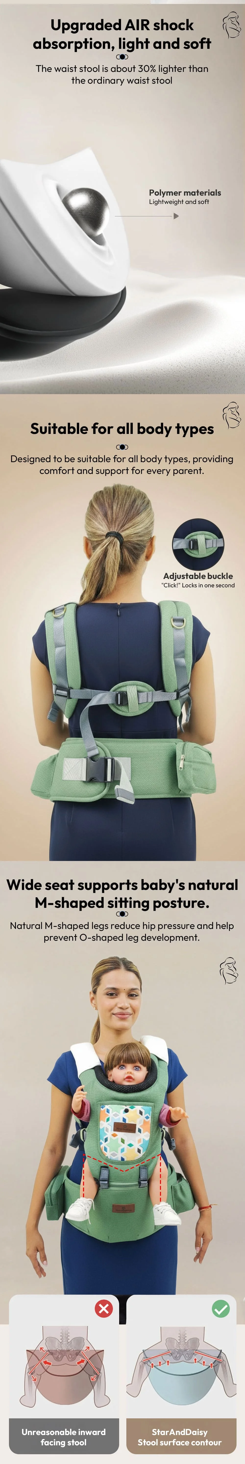 4-in-1 Baby Hip Carrier