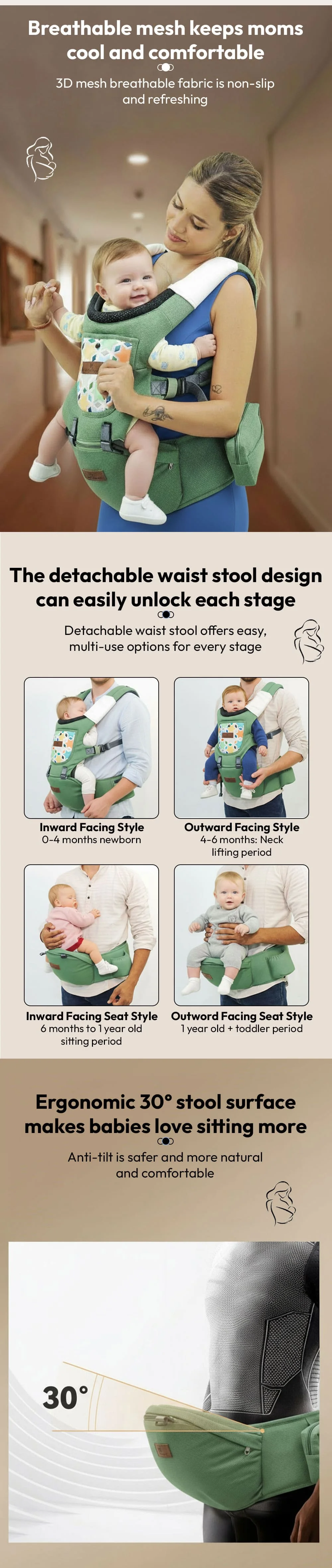 4-in-1 Baby Hip Carrier