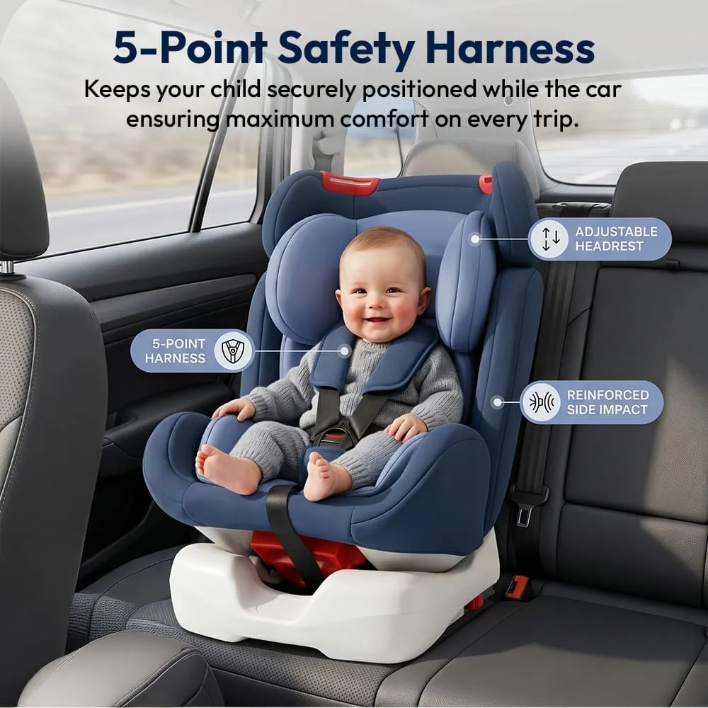5 point safety belt baby car seat G401 blue