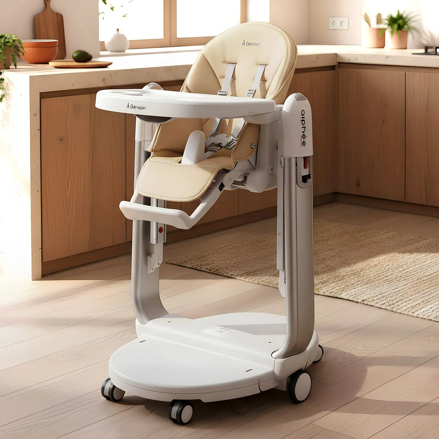 Internationally acclaimed & awarded A Demain High Chair 3 in 1 Multifunctional Baby Highchair by StarAndDaisy (Ivory)