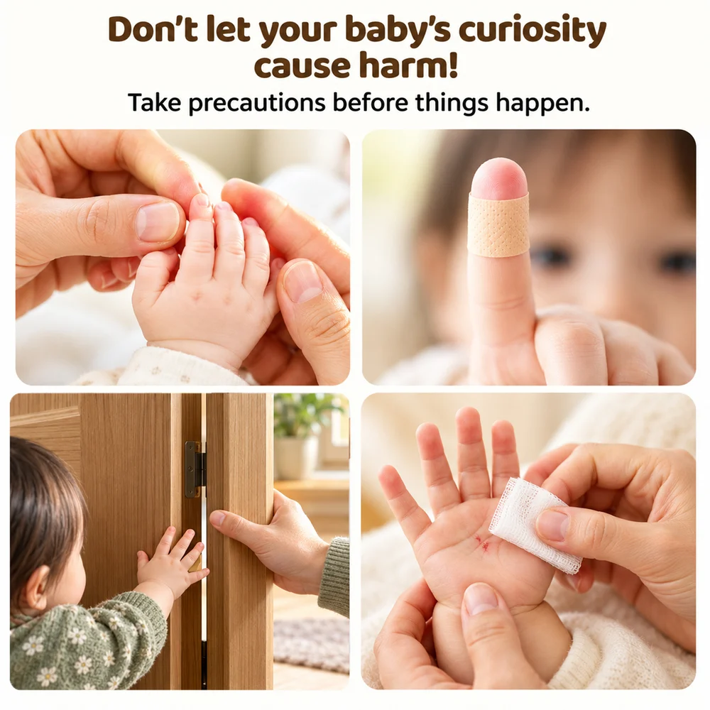 Anti pinch protection strip