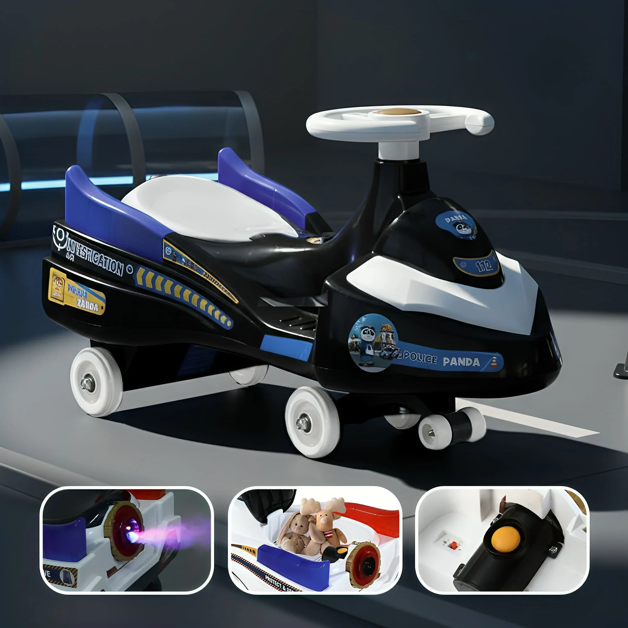 Baby Swing Car Black