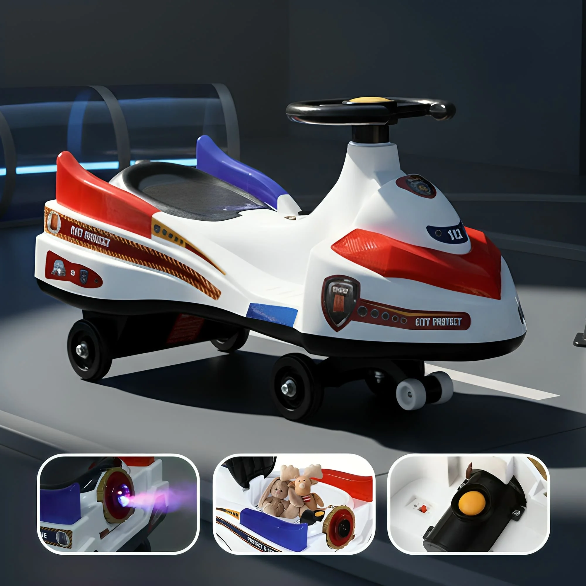 Baby Swing Car White