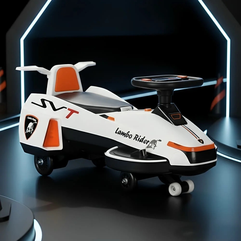 Twisting Electric Car White