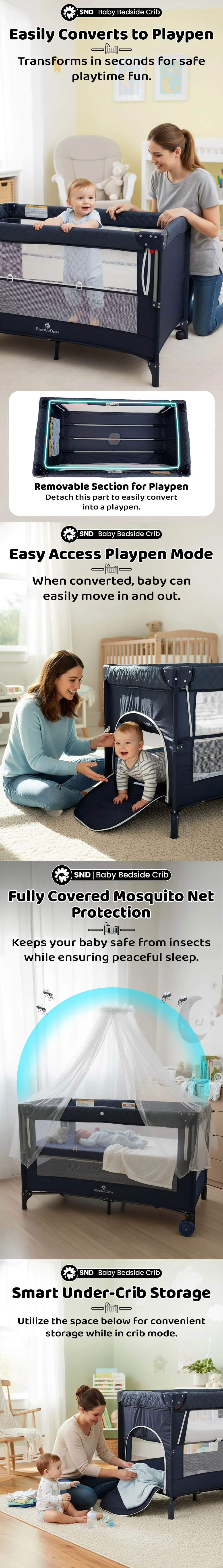 CozyCove Bedside Crib