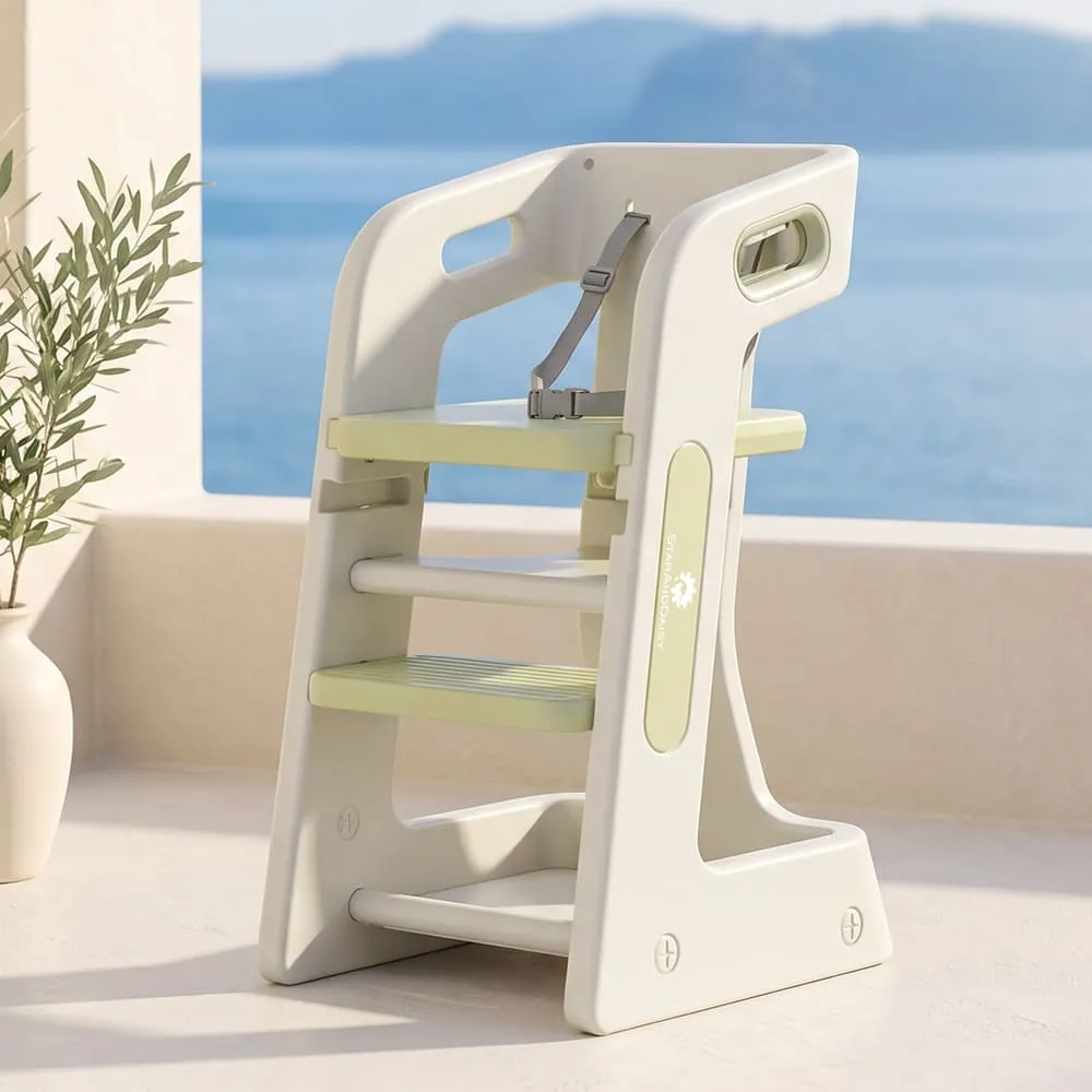 StarAndDaisy Grownest Adjustable Dining chair, Infant Learning Chair with Seat Belt & Two Levels of Adjustment  6months to 16 Years Kids -Green