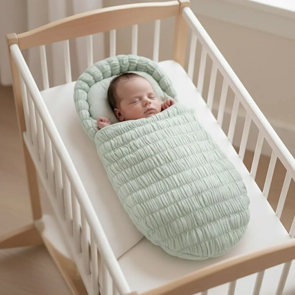 Luxury Quilted Baby Sleeping Bag green