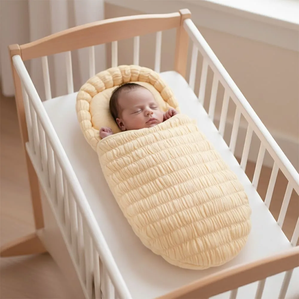 Luxury Quilted Baby Sleeping Bag Peach