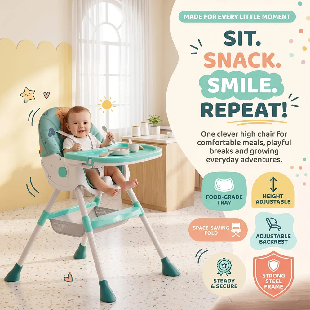 TT High Chair green 1