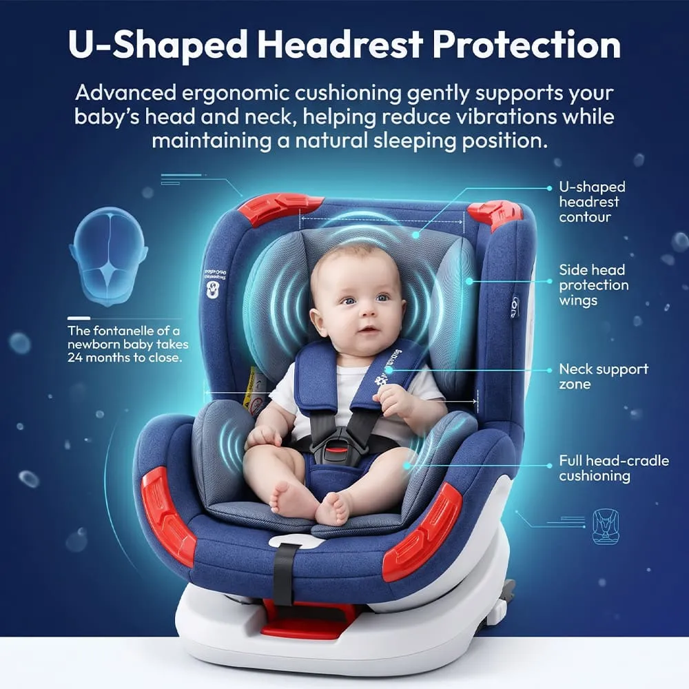U shaped baby car seat G401 blue