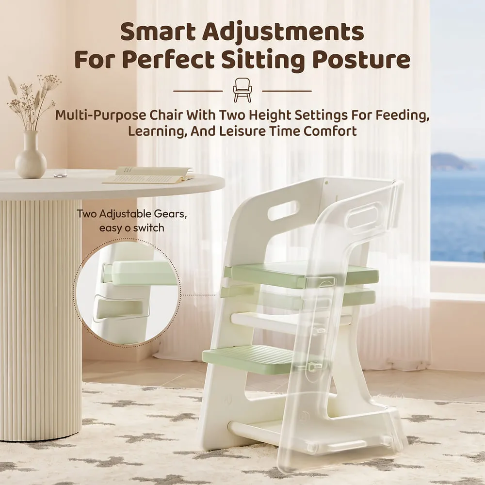 smart adjustment Grownest Adjustable Dining chair green