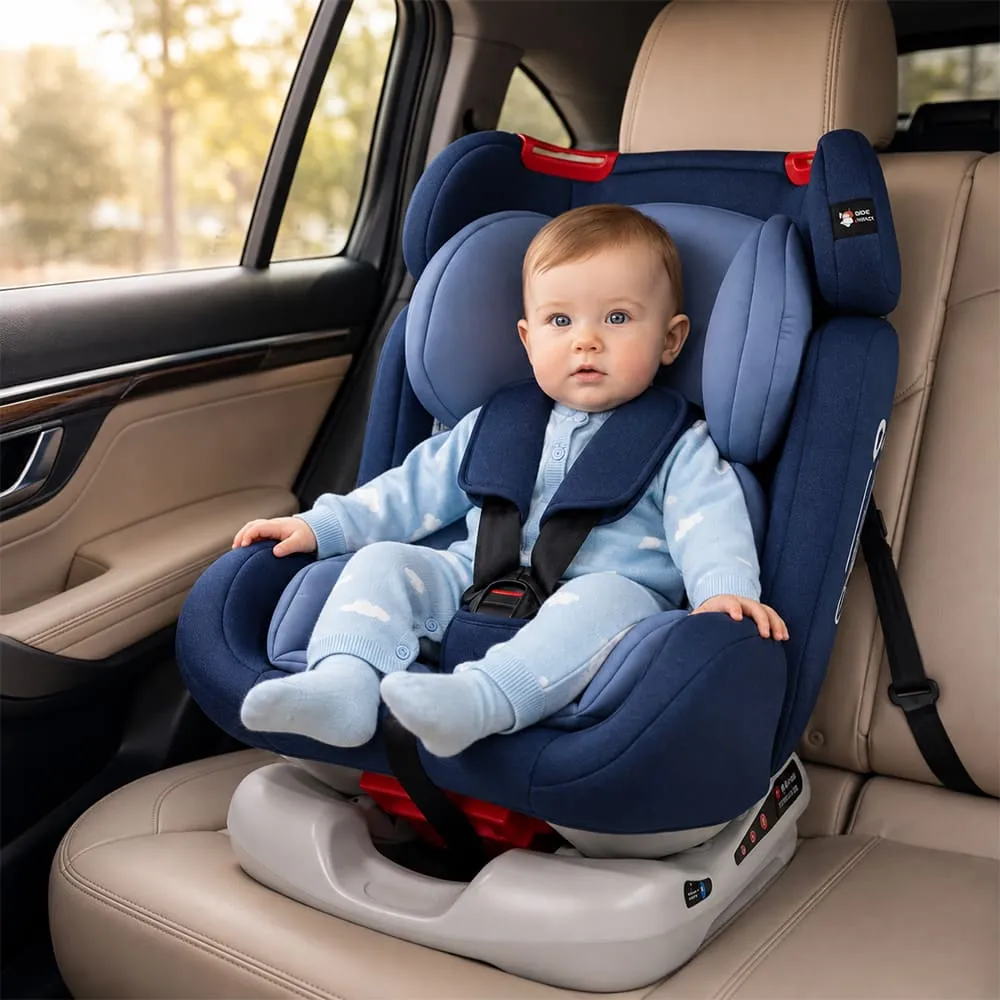 StarAndDiasy Baby Car Seat for 0–4 Years, U-Shaped Headrest, Shock Absorbing EPP Frame, Anti-Collision Design – Blue