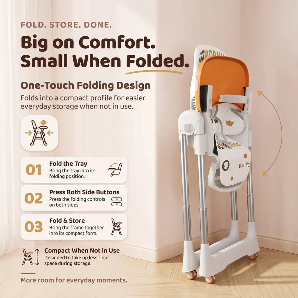 big comfort Galaxy High Chair orange