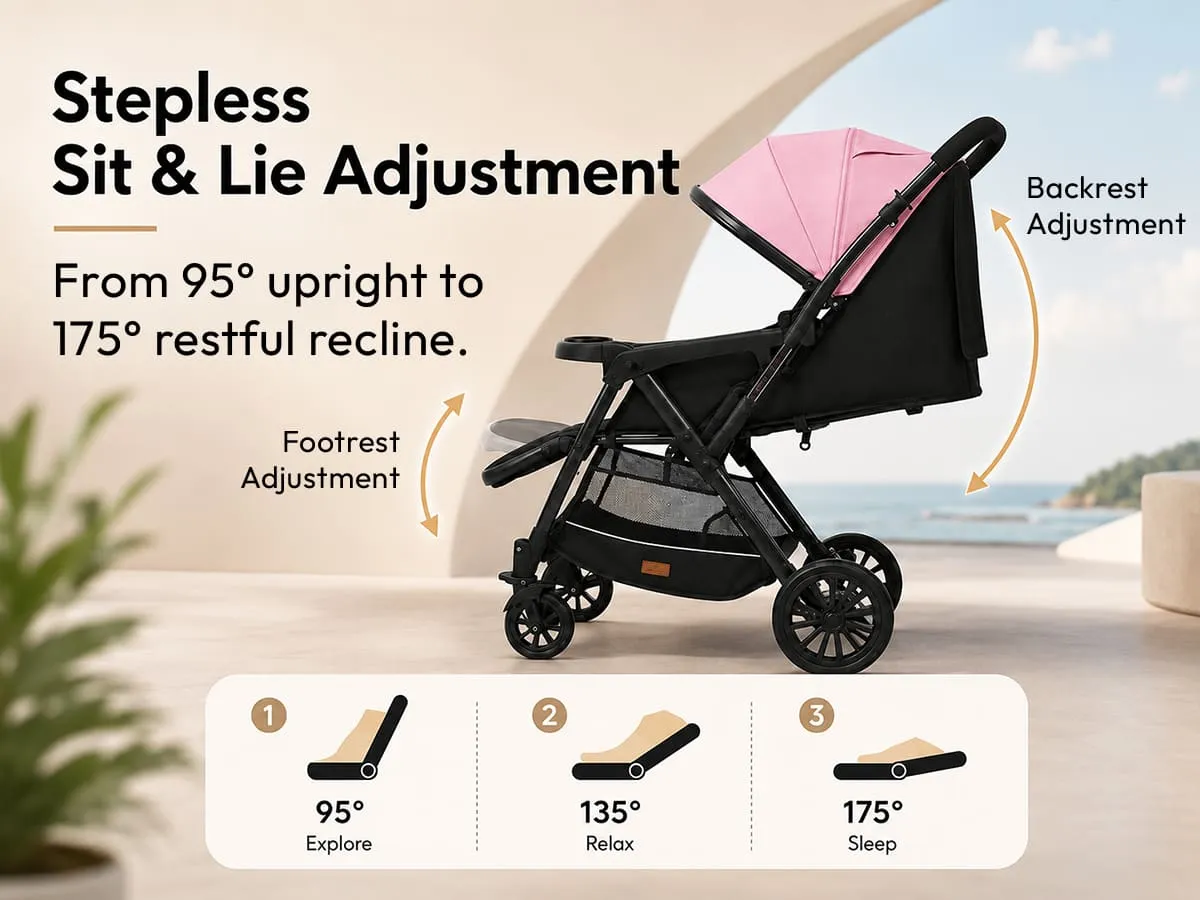 City Joy Baby Stroller with Reversible Handle