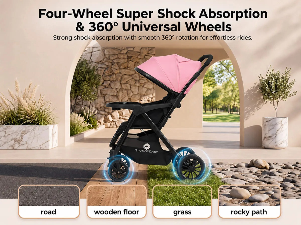 City Joy Baby Stroller with Reversible Handle