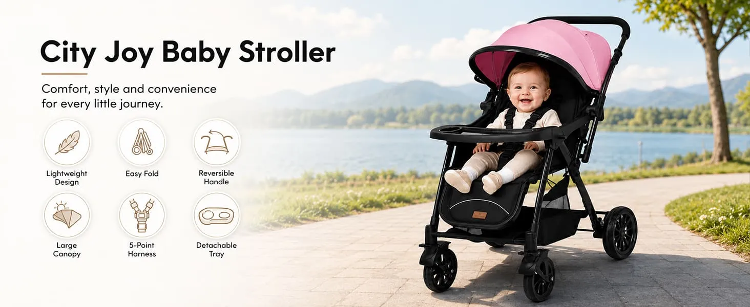 City Joy Baby Stroller with Reversible Handle