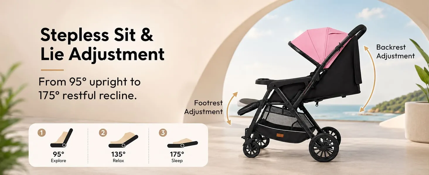 City Joy Baby Stroller with Reversible Handle